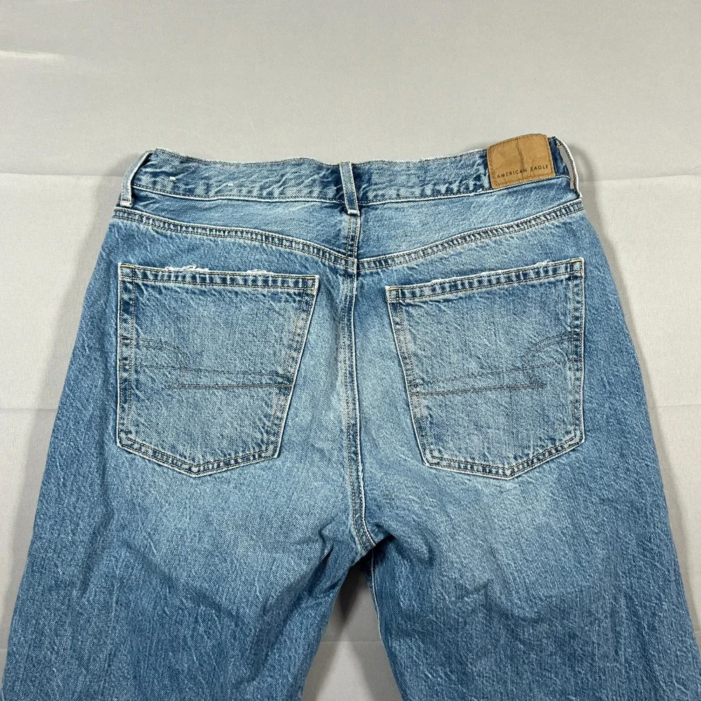American Eagle Outfitters 90s Boyfriend Jeans Womens 4‎ Blue Cotton Distressed
